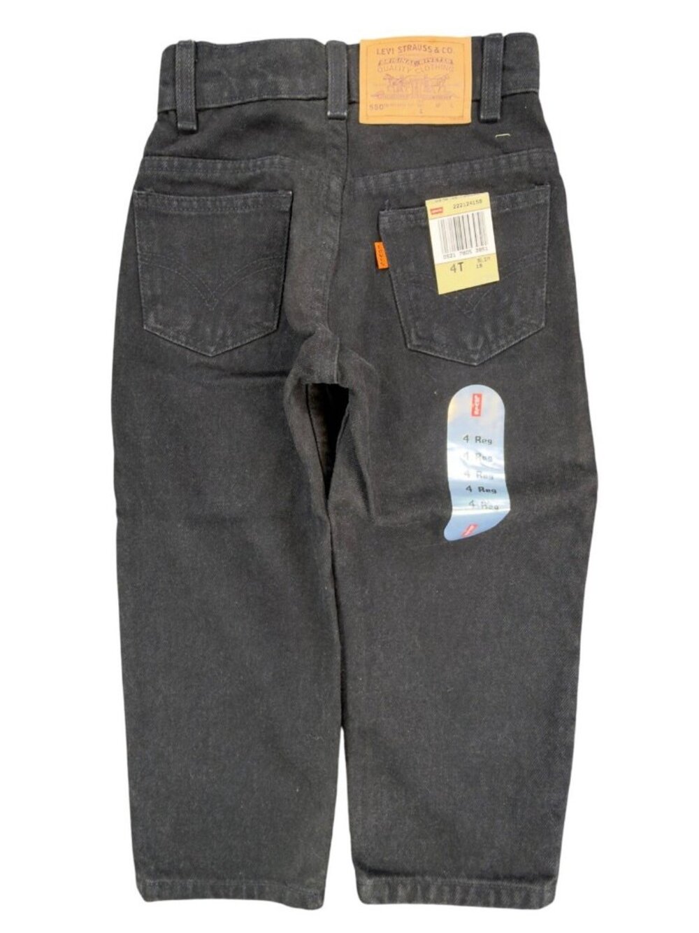 Vintage Levi's 550‎ Orange Tab Toddler 4T Black Jeans NWT Deadstock USA